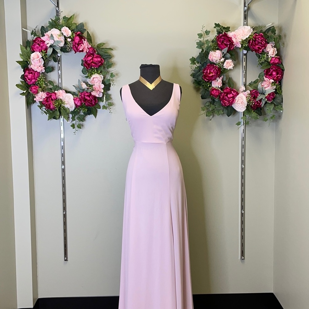 Pretty pink bridesmaid dress